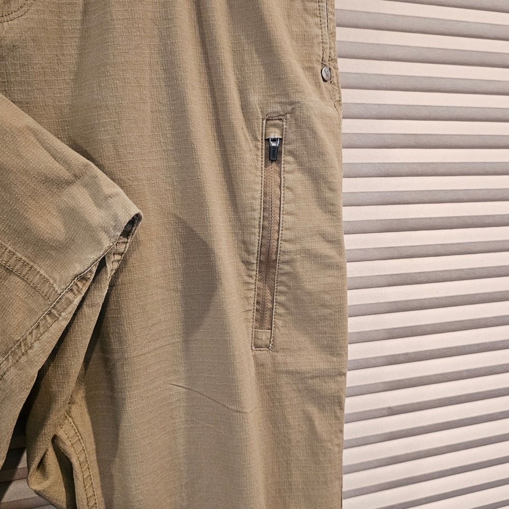 Vuori Ripstop Climber Pants Mens XL Tan Khaki Stretch Elastic Waist V412 - Picture 3 of 8